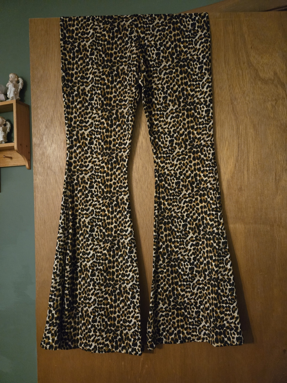 Oulm Leopard Print Wide-Leg Pants - Brown & Black